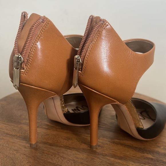 Sam Edelman DELLA, Black Camel with Gold Leather heel pumps Size 4 M - Picture 5 of 8